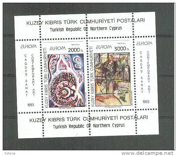 TURKIJE  R.T.C.N.  EUROPA ZEGELS IN BLOK   1993 ** - 1993