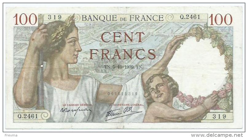 Billet 100 Francs Sully TN.5.40.1939.TN - 100 F 1939-1942 ''Sully''