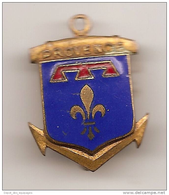 Insigne MARINE  :   PROVENCE, Bâtiment De Ligne Cuirassé - Marinera