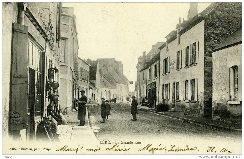 18 . LERE . LA GRANDE RUE . (   COMMERCE DE SELLIER ) - Lere