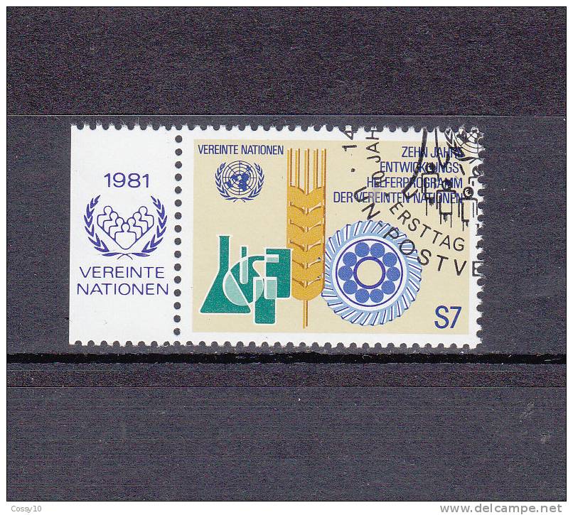 NATIONS  UNIES  VIENNE   1981    N° 22   OBLITERE     CATALOGUE YVERT - Oblitérés