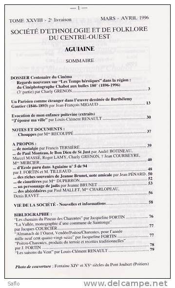 L'AGUIAINE - Le Subiet Revue De La SEFCO N° 193 Mars Avril 1996 Ethnologie Folklore - Poitou-Charentes