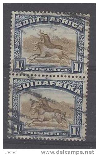 South Africa 1927 1s Fine Used Pair (B)------ - Andere & Zonder Classificatie