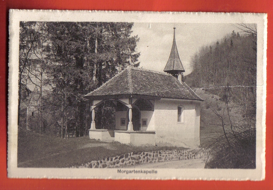 M1291 Morgarten Kapelle Chapelle. Cachet Oberägeri 1916 Photoglob 04503 - Oberägeri