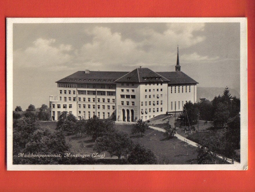 N001 Mädchenpensionat Menzinken, Zug,Pensionnat Jeunes Filles,Collège.cachet 1936 Vers Hermance Genève.Grau 372-1932 - Zug