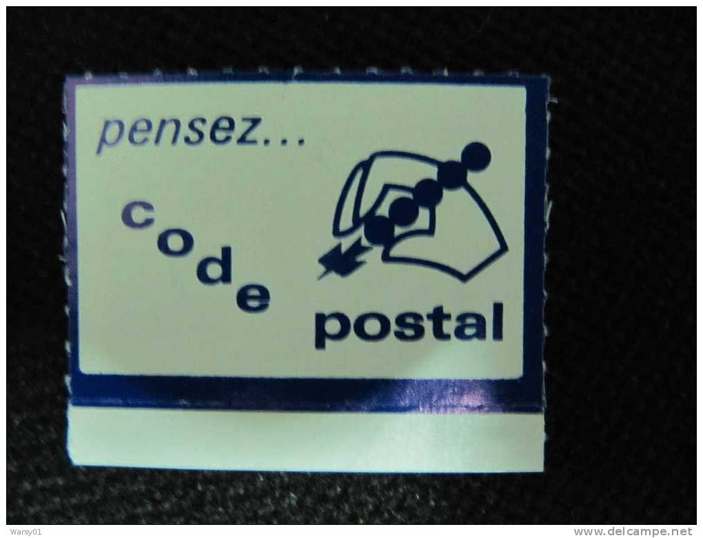 2-1513  Vignette Code Postal Sigle Poste Sans Affranchissement 1974 - Zipcode