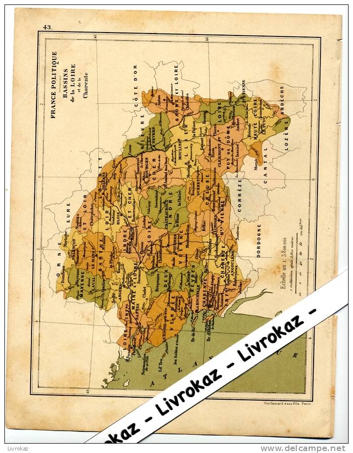 Recto : N°42 Orne, Rance, Vilaine, Verso : N°43 Loire Et Charente, Auteurs : Pauly Et Hausermann (1895) - Autres & Non Classés