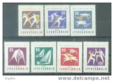 YU 1960-909-16 OLYMPIC GAMES ROMA, YUGOSLAVIA, 8v , MNH - Summer 1960: Rome