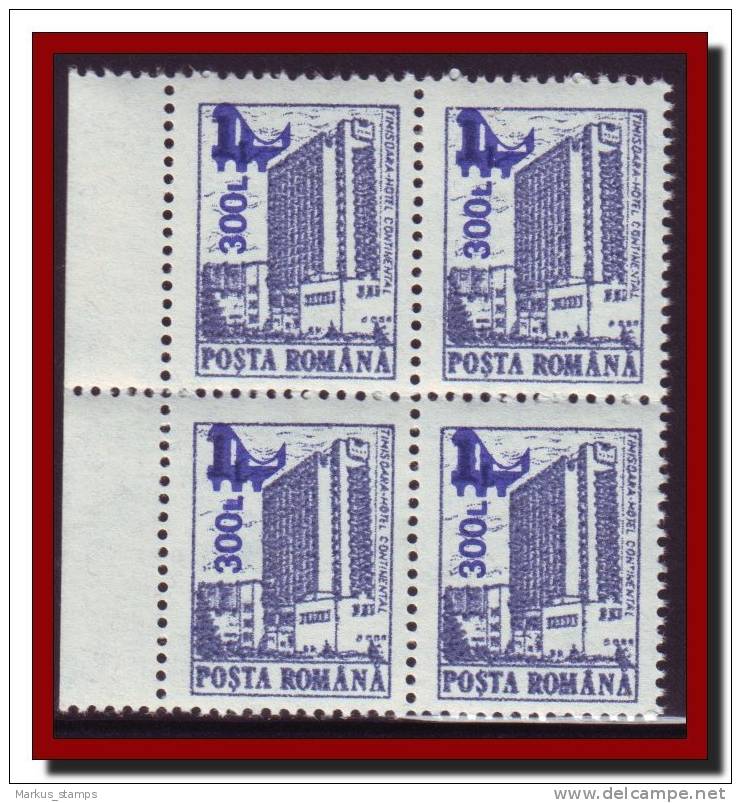 Romania Roumanie 2000 - Hotel, Overprint MNH Block Mi 5524 - Unused Stamps