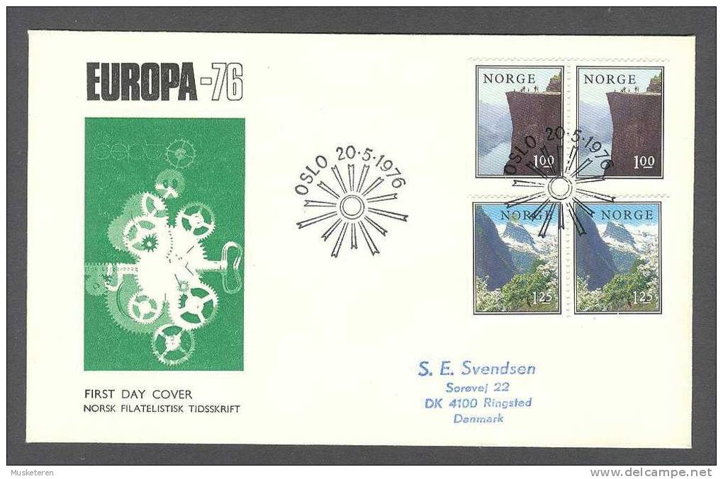 Norway 1976 FDC Cover Norwegische Landschaften Landscapes - FDC