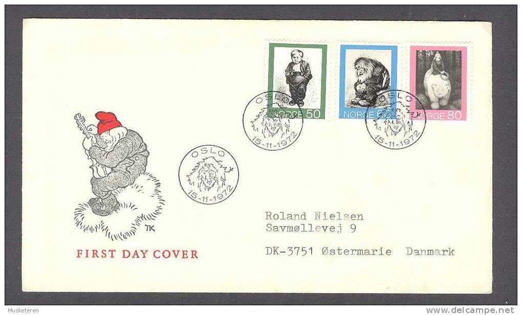 Norway 1972 FDC Cover Volksmärchen (II) TK Cachet - FDC