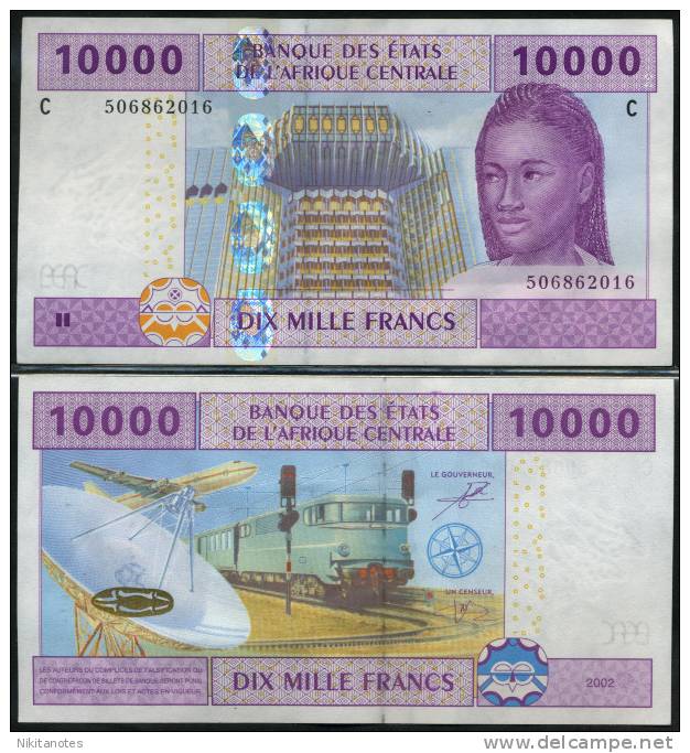 * CENTRAL AFRICAN ST. 10000 FRANCS 2002 UNC P 610C - Zentralafrik. Rep.