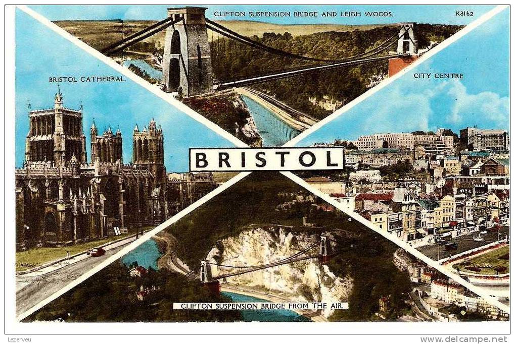 CP ANGLETERRE BRISTOL CLIFTON SUSPENSION BRIDGE LEIGH WOODS CATHEDRAL  (NON ECRITE ) - Bristol