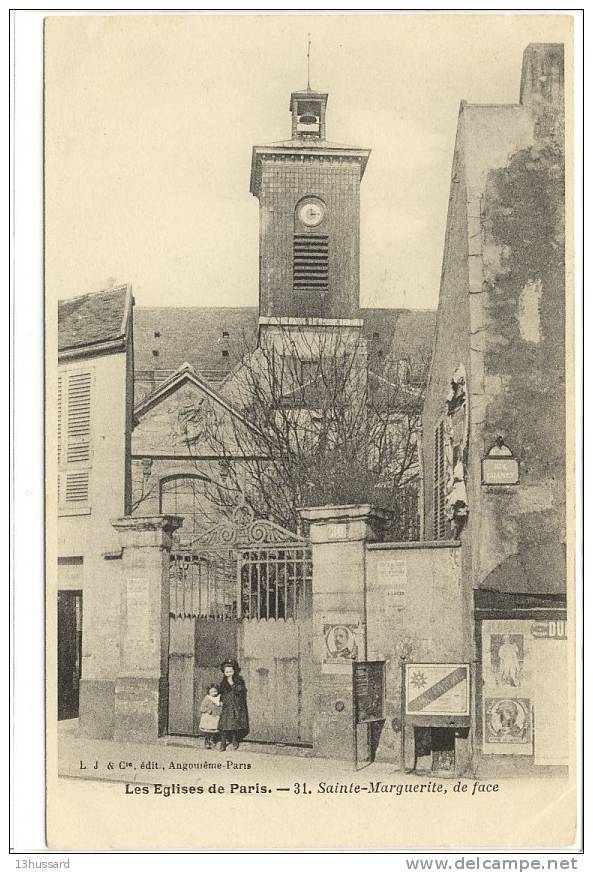 Carte Postale Ancienne Les Eglises De Paris - Sainte Marguerite, De Face - District 11