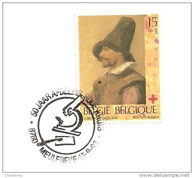 1 Er JOUR- 2489 - MEULENBEKE  1993 - Lettres & Documents