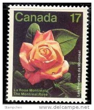 Canada -1981 Montreal Rose Stamp Flower - Unused Stamps