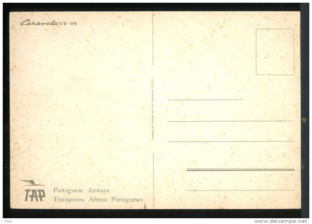 CARAVELLE PLANE TAP POSTCARD TARJETA POSTAL - 1946-....: Moderne