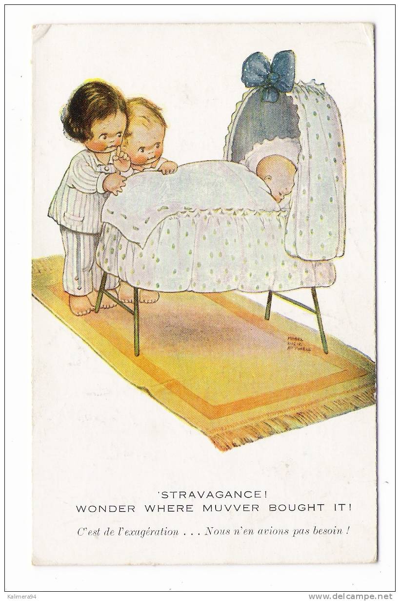 STRAVAGANCE  !  ( Enfants, Bébé, Landau ) , Par  MABEL  LUCY  ATTWELL  /  VALENTINE´ S  POSTCARDS  N° 4548 - Attwell, M. L.