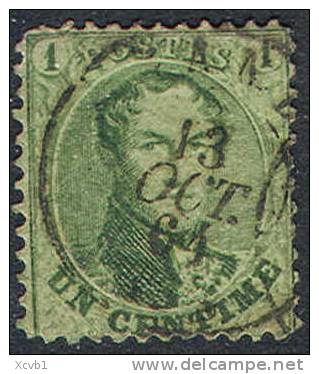 Belgium   13a, Used    SCV$ 80,     (bel013b-2,   Michel  10A - 1863-1864 Medaillons (13/16)