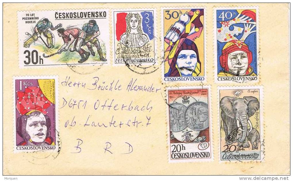 Carta Checoslovaquia A Alemania 1972 - Lettres & Documents