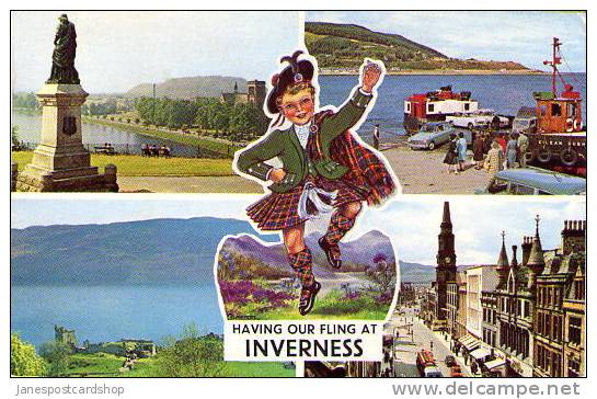 INVERNESS Coloured Multi-View PCd - Inverness-shire- HIGHLANDS - Inverness-shire
