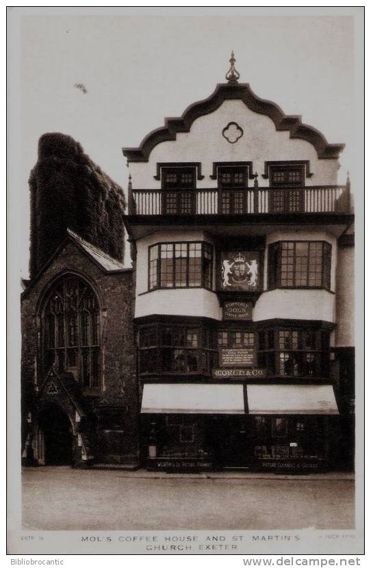 ENGLAND - MOL´S COFFEE HOUSE AND ST. MARTIN´S CHURCH, EXETER - Exeter