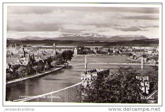 Wide Panorama Of Inverness City - Real Photo PCd - Inverness-shire- HIGHLANDS - Inverness-shire