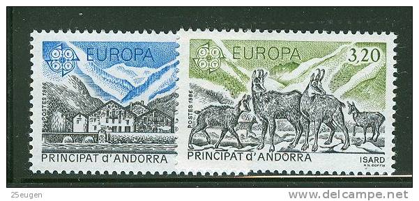 FRENCH ANDORRA 1986 EUROPA CEPT MNH - 1986