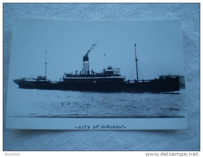 Photographie De Bateaux "CITY OF GLASGOW 1906"    BR  N°52-08 - Cargos