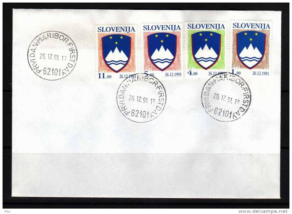 Slovenija 1991 Mi.No.-2-5 Date Of Issue - Eslovenia