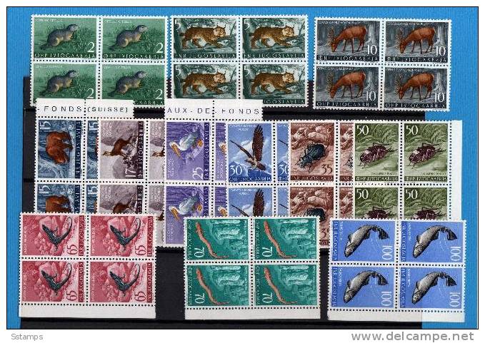 U-Rb   JUGOSLAVIA JUGOSLAVIJA  FAUNA LUX NEVER HINGED - Unused Stamps