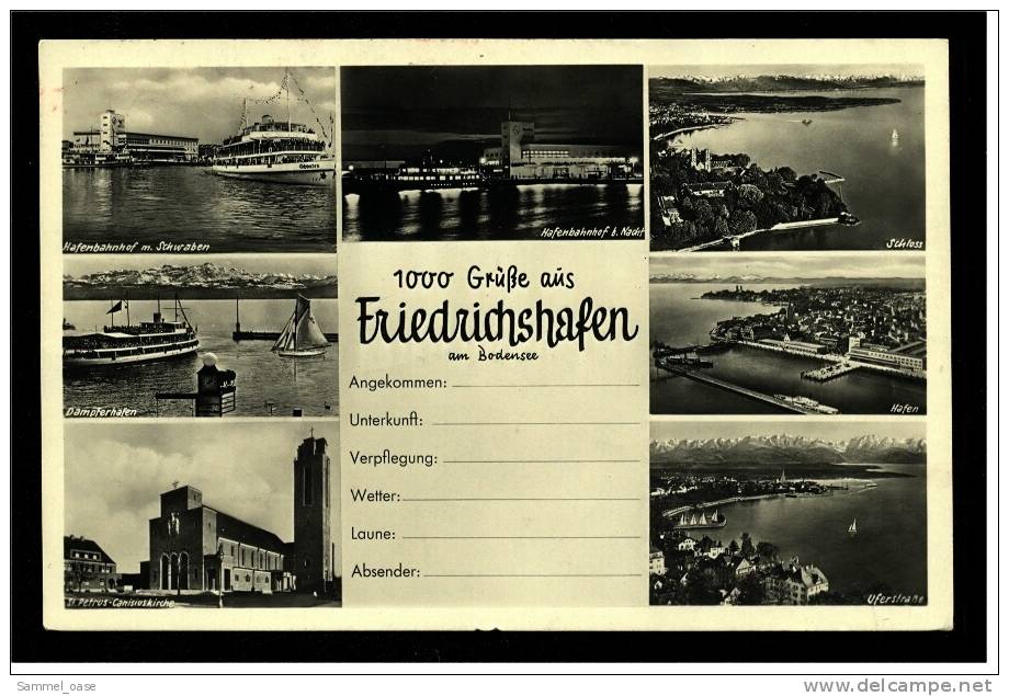 1000 Grüße Aus Friedrichshafen Am Bodensee  - Mehrbildkarte  Ansichtskarte Ca.1951    (176) - Friedrichshafen