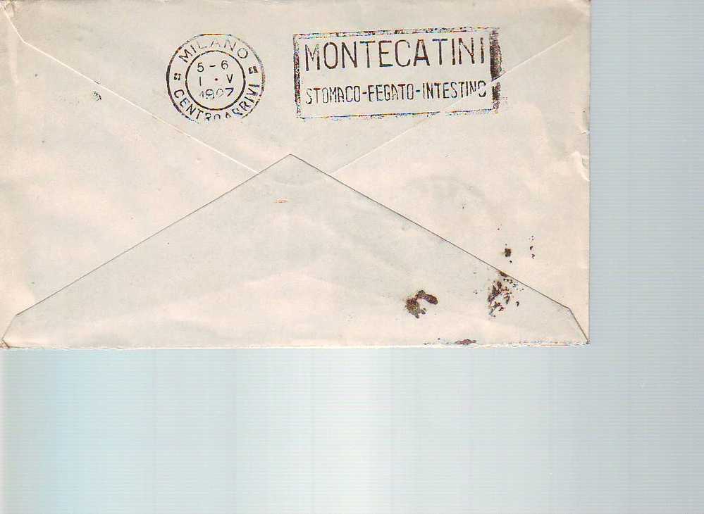 D87 Spain Espana 1927 Cover Marcofilie - Retro Montecatini Stomaco Fegato Intestini - Briefe U. Dokumente
