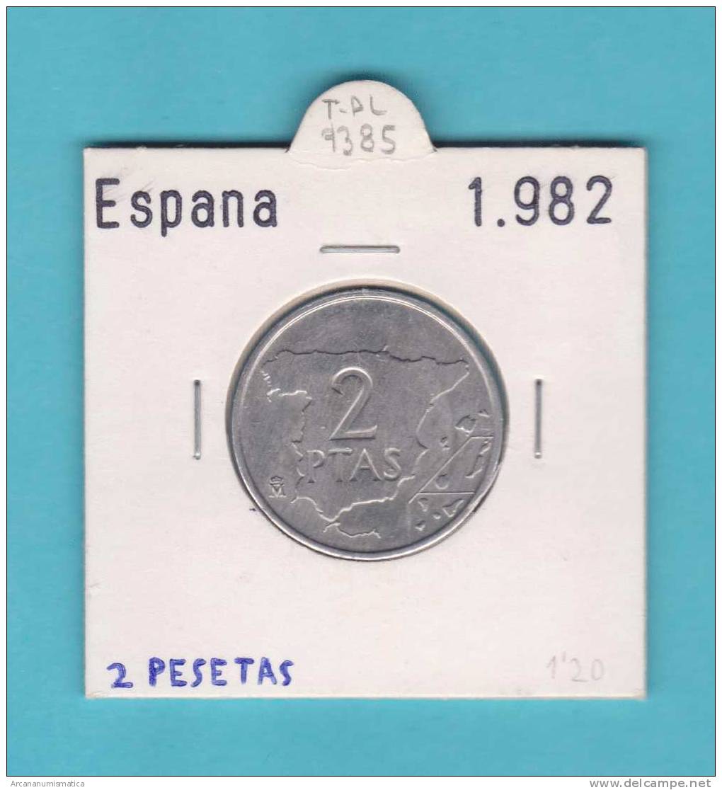 ESPAÑA /JUAN CARLOS I    2  PESETAS  1.982   Aluminio  KM#822   SC/UNC  DL-9385 - 2 Pesetas