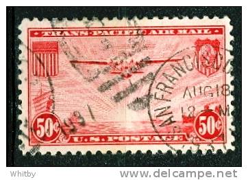 1937 50 Cent U.S. Air Mail Transpacific Issue #C22 San Fransisco Cancel - 3a. 1961-… Afgestempeld