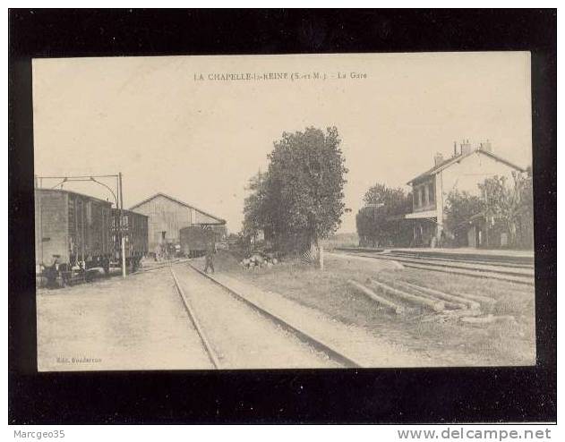 La Chapelle La Reine La Gare édit.boudereau Train Chemin De Fer - La Chapelle La Reine