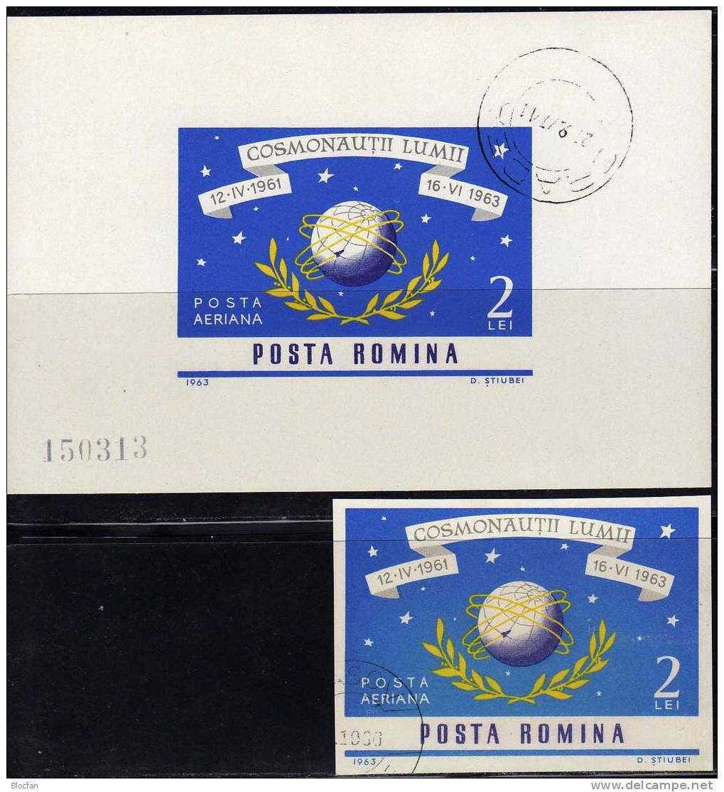 Raumflug Der USA Und UdSSR 1964 Rumänien 2258+Block 56 O 20€ Raketen Im Weltall Hojas Hb Bloc M/s Space Sheet Bf ROMANIA - Europe