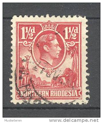 Northern Rhodesia 1938-52 SG. 29   1½d. King George VI & Elephants And Giraf - Rhodésie Du Nord (...-1963)
