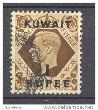 Kuwait 1948-49 SG. 71   1r. On 1s. King George VI GB Overprinted KUWAIT - Kuwait