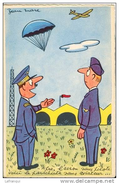 Aviation -ref 478- Carte Humour Humoristique - Illustrateur Jean Marc -  Carte Bon Etat - - Paracadutismo