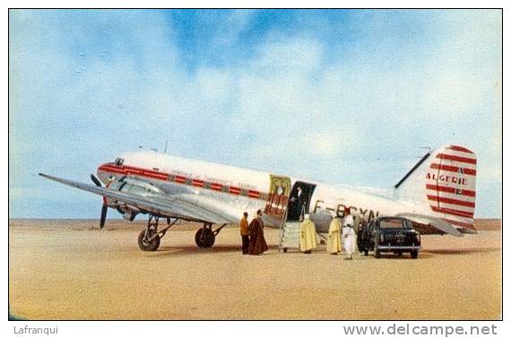 Aviation -ref 475- Douglas Dc3- Cie Air Algerie  -  Carte Bon Etat - - 1946-....: Moderne