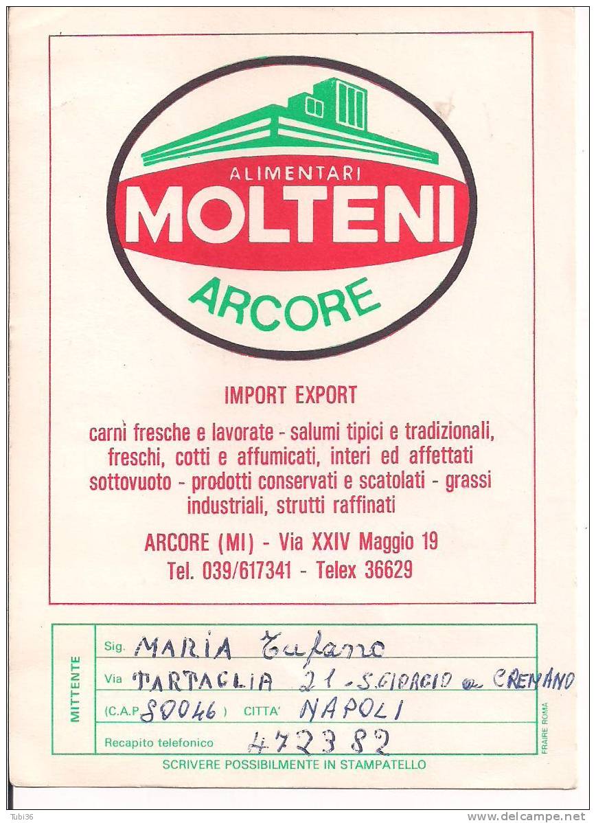 STORIA POSTALE - FRODE POSTALE , CARTOLINA  LOTTERIA ITALIA  AFFRANCATA CON   MARCA DA BOLLO L. 100 - VIAGGIATA 1976 - Variedades Y Curiosidades