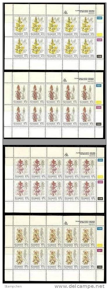 South Africa Transkei 1992 Orchids Stamps Sheets Orchid Flower - Transkei