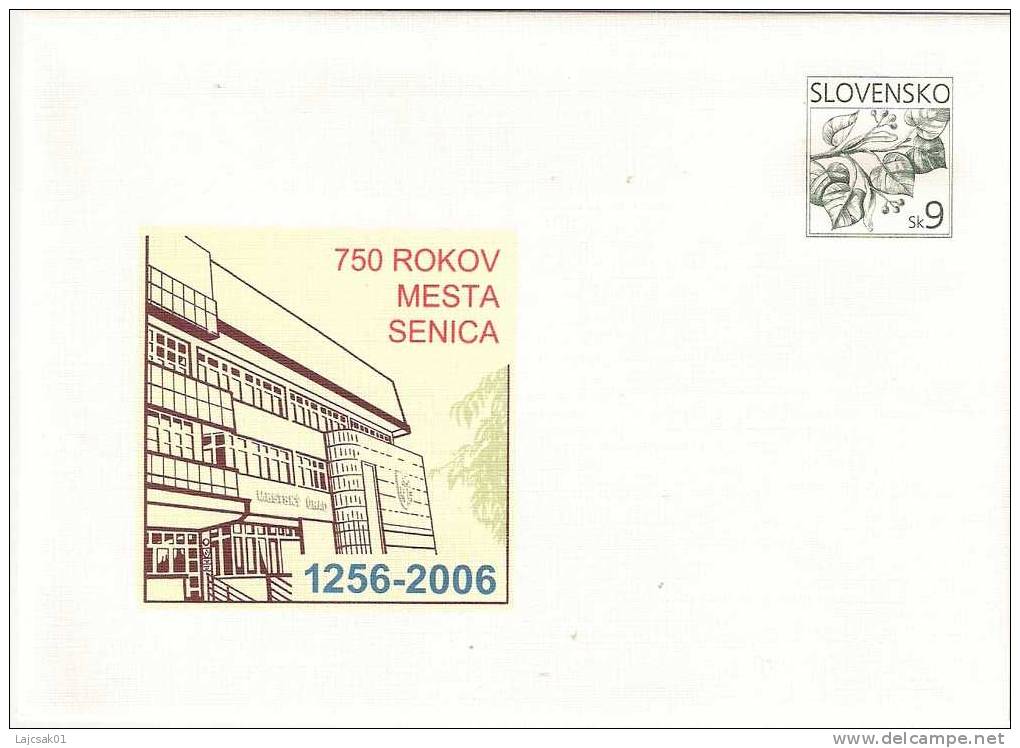 Slovakia (2005  ) Pre Stamped Postal Stationery Cover,9 Sk,750 Year Senica - Unused Stamps