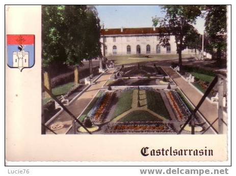 CASTELSARRASIN -  N° 576   -  La Gare Et Les Jardins - Blason - Castelsarrasin