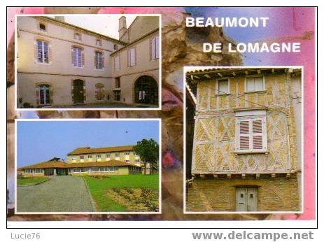 BEAUMONT DE LOMAGNE  -  N° 8977   -  La Maison Où Naquit Pierre FERMAT Au Mois D´Août 1601 -  3 Vues - Beaumont De Lomagne