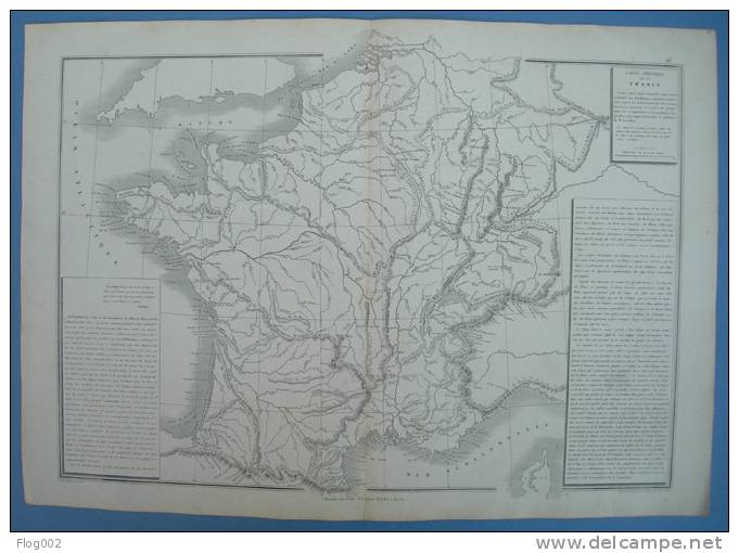 Carte Géographique De La France Avec Des Descriptions Des Fleuves Et Côtes, Par  Drioux & Leroy, 1872 - Other & Unclassified
