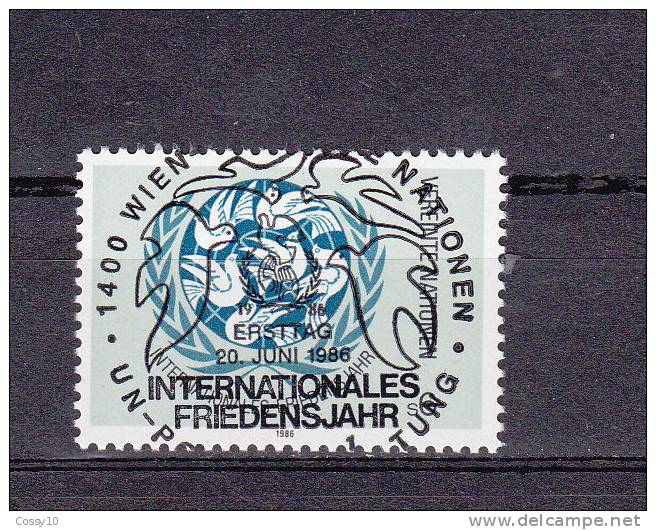 NATIONS  UNIES  VIENNE   1986    N° 63   OBLITERATION  CENTRALE    CATALOGUE YVERT - Oblitérés