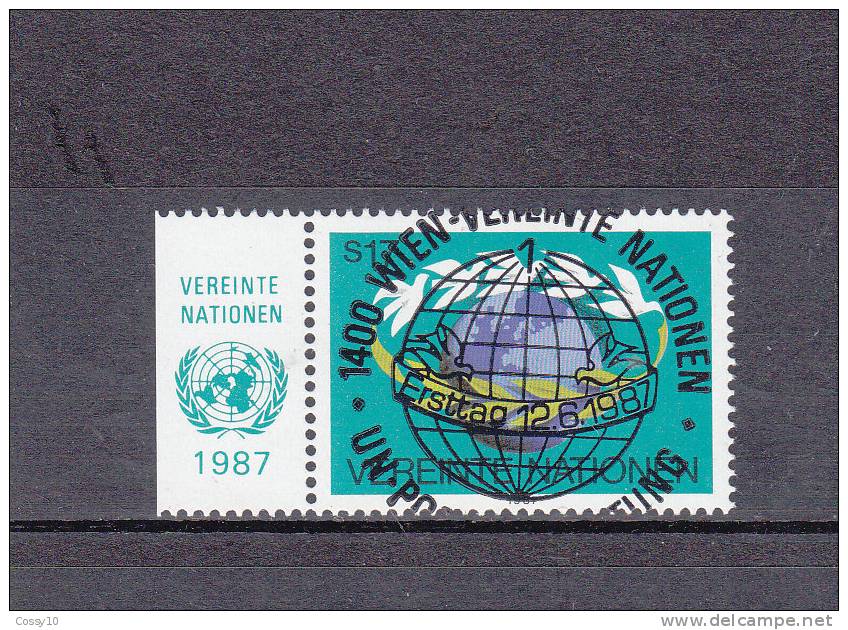 NATIONS  UNIES  VIENNE   1987    N° 74   OBLITERATION  CENTRALE    CATALOGUE YVERT - Oblitérés