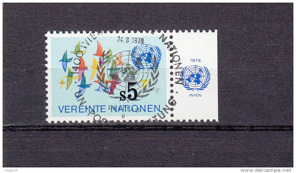 NATIONS  UNIES  VIENNE   1979 - 80    N° 5   OBLITERATION CENTRALE      CATALOGUE YVERT - Oblitérés